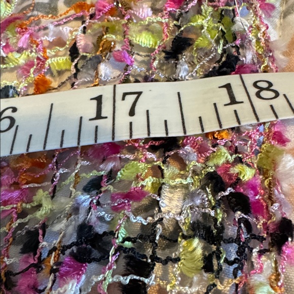 Pink Brown Green Fancy Ribbon Scarf Confetti Classic Accessory Multi colored - Picture 16 of 16